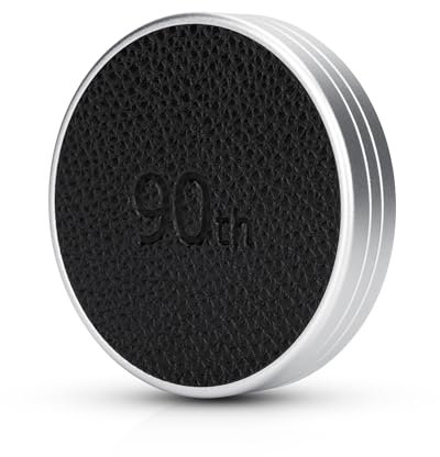 JJC Metall Objektivdeckel für Fuji Instax Mini EVO Fotokamera, Mini EVO Zubehör Aluminium Objektivschutzkappe mit Lederoberfläche & Weicher Eva-Innenseite, Schwarz