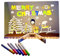 Boddceto Leuchtendes Zeichenbrett Aus Acryl mit LED-Licht, Spielzeug für Kinder, Kratzfest, Verstellbar, Löschbar, für Buchstaben, Nachrichten, Notiztafel, Geburtstagsgeschenk