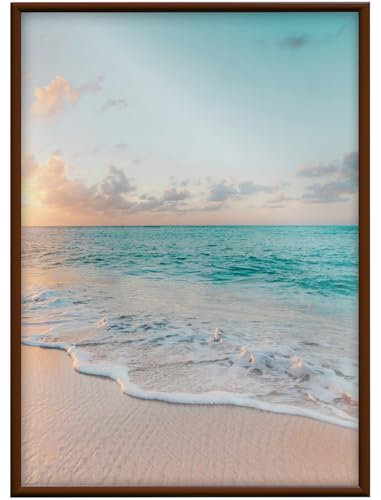 RAWWEST.BIS Alu Bilderrahmen A1 59,4x84,1 cm mit schnellem Montage-System Plakatrahmen, Alurahmen mit Acrylglas Rahmen aus Aluminium für Bilder Poster Fotos Posterrahmen Fotorahmen, Braun