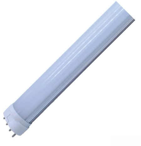 Iluminación de techo Tubo de barra de bombilla LED regulable 2G11 de 535 mm, 20 W, plano, 4 pines, LED, horizontal, enchufable, barra de luz PL para el hogar, el garaje y el almacén(Cool White 6000K)