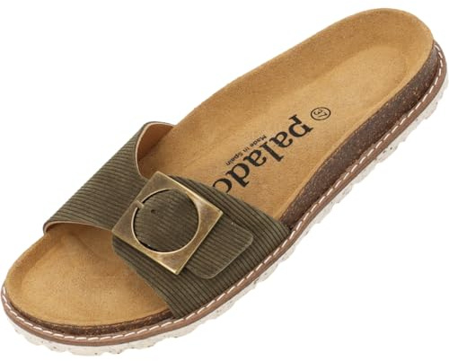 Palado Pantoletten Damen Sardo Corda - bequeme Sandalen Made in Spain - elegante Hausschuhe mit Kork-Fußbett - modische Sommerschuhe