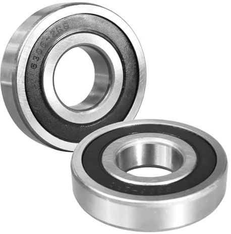 ​​Flewdart 2 Stück 6306 2RS Kugellager 30x72x19mm, 6306-2RS 6306RS abgedichtet aus Kohlenstoffstahl für Maschinen und Werkzeuge​​​​ (6306-2RS 2pcs)
