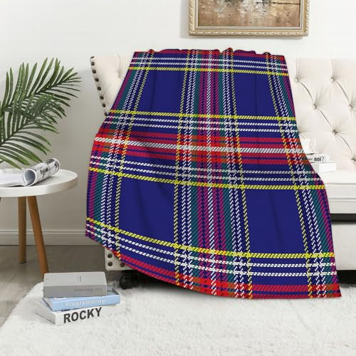 MAAPCHP Kuscheldecke Flauschig Decke Fleecedecke Plaid, altmodischer schottischer Tarta Wohndecke Warm Winter Weich,Decke Couch Blanket,Wohn- & Kuscheldecken 150 x 200 cm,Sofa überwurfdecke
