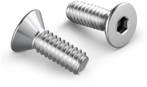 ORTAVA 60 Stück Senkkopfschrauben M5 x 12 mm, M5 Schrauben Edelstahl A2 V2A DIN 7991, Senkkopf Innensechskant Vollgewinde