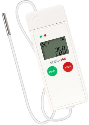 Professionelles Hygrometer Thermometer Logger mit Doppelbildschirm-Schnittstellen Doppelanzeige Sonden Hygrometer für Labor Industrietemperatur Datenlogger