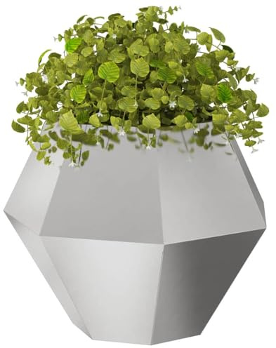 vidaXL Pflanzkübel 2 pcs Silber 75 x 75 x 60 cm Edelstahl, Outdoor-Blumentopf, Stabiler Pflanzenhalter für Gartendeko, rechteckiger Kräuterbehälter, Stahl Fensterblume