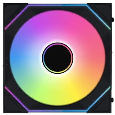 Lian Li UNI FAN SL-INF WIRELESS RGB PC-Lüfter 140mm Schwarz | PWM Gehäuselüfter mit Stecksystem, ARGB-Beleuchtung & Unendlichkeitsspiegel, Leistungsstark, Leise