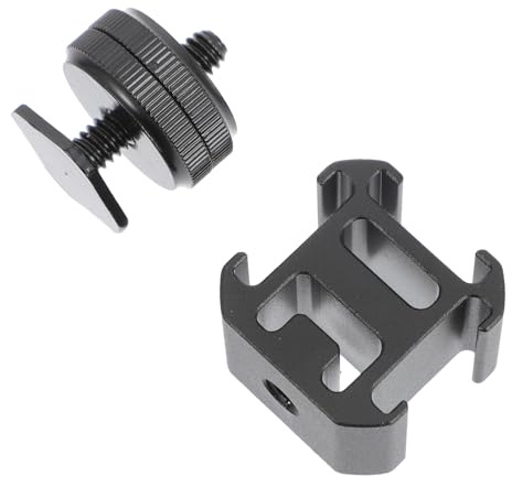 SECFOU Camera Hot Shoe Mount Adapter 3-Head Tripod Screw Flash Shoe Mount for DSLR Photography Light Stand Accessory Compatible with Flash and Video Lights