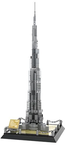Burj Khalifa Dubai Bausteine Bausatz, 555Teile Berühmtes Wahrzeichen Architektur Modell, Sammlung Architektur Klemmbausteine, Konstruktions Spielzeug, Geschenkidee für Jugendliche Erwachsene(4222)