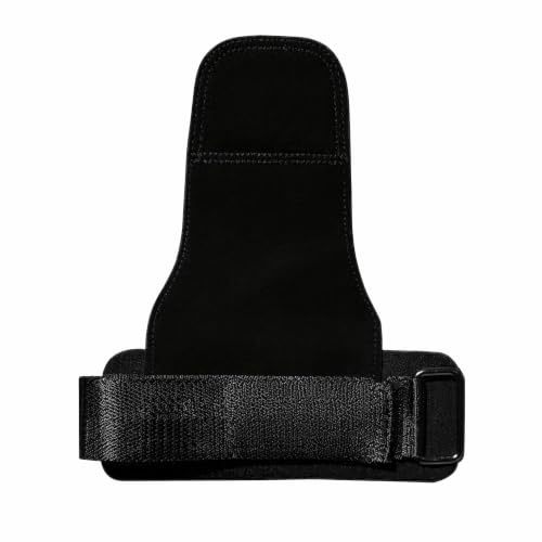 Genuine Leather Weight Lifting Grips with Adjustable Wrist Strap, Anti-Slip Gym Palm Guards, Thick Workout Hand Pads for Deadlift Pull Ups Crossfit Weight Training
