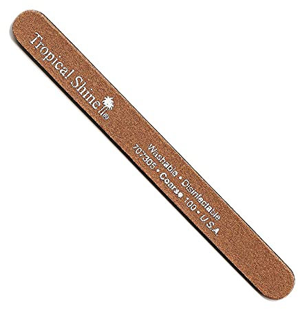 Tropical Shine Nail File Gold File 100 (Coarse) 7 1/2 in x 3/4 in Large Size