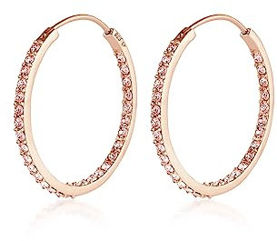 Elli Ohrringe Damen Creolen mit Kristall in 925 Sterling Silber