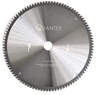 Kreissägeblatt Aluminium Kunststoff NE-Metalle Ø 300mm x 30mm HM 100 Zähne - Diamantschliff - inkl. 4 Reduzierringen.