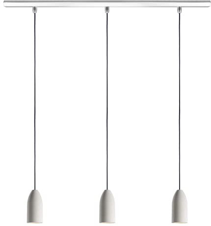 Buchenbusch urban design Esstisch Beleuchtung 3 flammig Küche (33 Kabelfarben) LED dimmbar Beton grau sparsam blendfrei inkl. LED Landhausstil light edition