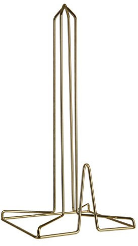 Premier Housewares 507568 Vertex Kitchen Roll Holder - Gold Plated 15 x 15 x 31 cm