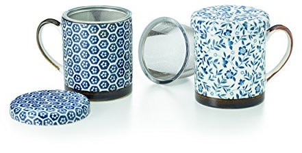 Cha Cult Kräuterteetasse Sayoko Porzellan 2-Fach, 3-teilig 0,25 l = Zwei Tassen