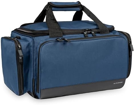ELITE BAGS - MEDIC'S Softbag-Arzttasche | blau | sportliches Design | verstaubares Rucksacktragesystem | variable Facheinteilung | inkl. Ampullarium und DIN A5 Schreibbrett