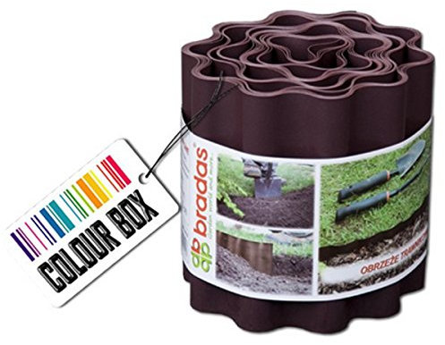 Bradas OBFB 0910 Beeteinfassung - Rasenkante, 9 m x 10 cm, braun
