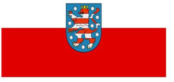 Thüringen Flagge ca. 90 x 150 cm