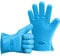 Belmalia 2 Gants de Cuisson en Silicone pour Cuisines et barbecues, Set, Paire, maniques, Gants de Four Bleu