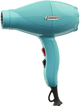 GAMMAPIU' Professioneller Haartrockner E-T.C. Licht, Ionengenerator, Haarföhn, Leicht, Leise, Leistungsstark, 3 Geschwindigkeiten, Gewicht 430 g, W 1800-2100 (ITALIA-Stecker, Grün)