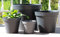 Wamat Blumenkübel Blumentopf Pflanzkübel Pflanztopf 4 Größen / 8 Farben S - XXLNeu!! (Durchmesser:34 cm, grau)