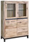 MASSIVMOEBEL24.DE Vitrine Wildeiche 103x40x148 Bianco geölt VILLANDERS #202 modern