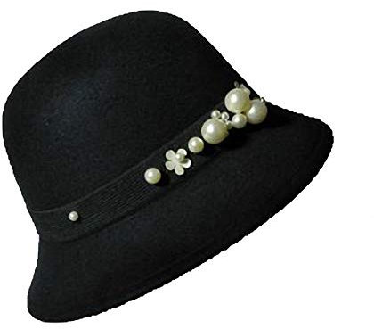 Tobe-U Einfarbig Cloche Eimer mit Bowler Fedora Floppy Derby Vintage k¨¹nstliche Filz Hut M¨¹TZE f¨¹r Frauen