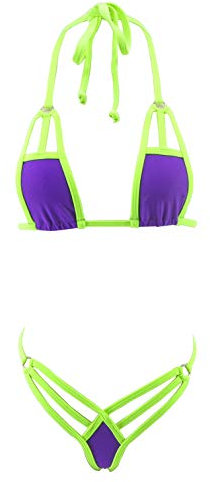 SHERRYLO Micro Bikini G String Thong Mini Costume da Bagno da Donna Abbigliamento da Spiaggia Sexy da Donna Sunbath, Fucsia, Taglia Unica