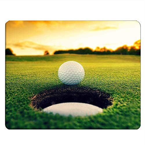 Nicokee Golf Rectangle Gaming Mousepad Cool Golf Ball Hole Sport Mouse Pad Mouse Mat for Computer Desk Laptop Office 9.5 X 7.9 Inch Non-Slip Rubber