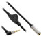 InLine 99253C Slim Audio Kabel Klinke 3,5mm ST gewinkelt / BU, mit Lautstärkeregler, 0,25m