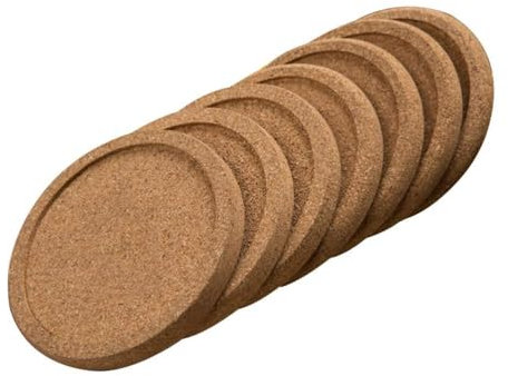 IMIKEYA 12 Stücke Korkuntersetzer rund 10 cm Kork Untersetzer Gläser Untersetzer Korkplatte für Home Restaurant Büro Bar