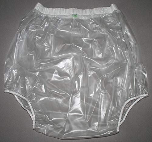 PVC Adult Baby Inkontinenz Windelhose Gummihose transparent (L)
