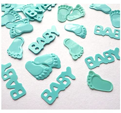 Tischdeko Streudeko Konfetti babyparty Babyfüsse (BABY-BOY-Füße, 200)