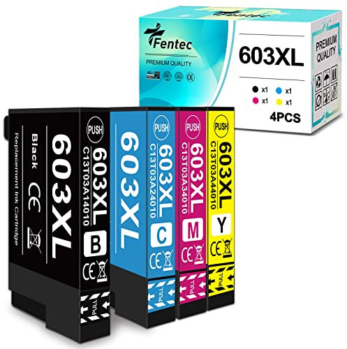 Fentec XP2150 XP4150 XP3150 WF-2840DWF XP4155 Patronen für Epson 603 XL Druckerpatronen 603 TintenPatronen für Epson WF-2840 WF2840 XP-3155 XP3155 XP-3150 XP-2150 XP-4150 XP-4155 XP2155 WF-2870 WF2845