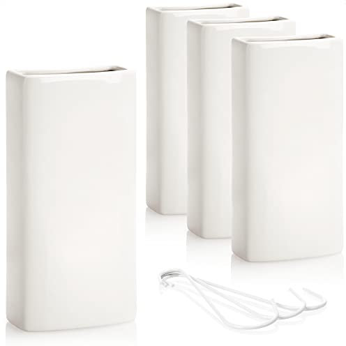 com-four® 4x Luftbefeuchter Heizung - Heizkörper Luftbefeuchter - Aufhängung innen - Heizung Wasserverdunster aus Keramik (weiß - innen Aufhängung)
