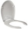 Idrotop Abattant WC universel handicapé thermodurcissant blanc charnière inox