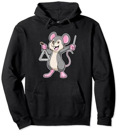 Ratte Musiker Triangel Musik Pullover Hoodie