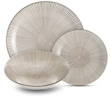 Kaleidos - Servizio piatti in Porcellana da 18 pz. decoro sottosmalto ''SPIDER''