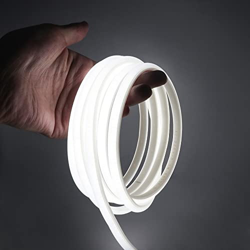 Xunata COB Neon LED Streifen, 230V 288leds/m Superhell Hohe Dichte, Diffusion Flex LED Schlauch für Heim DIY Festival Dekoration (Weiß, 2M)