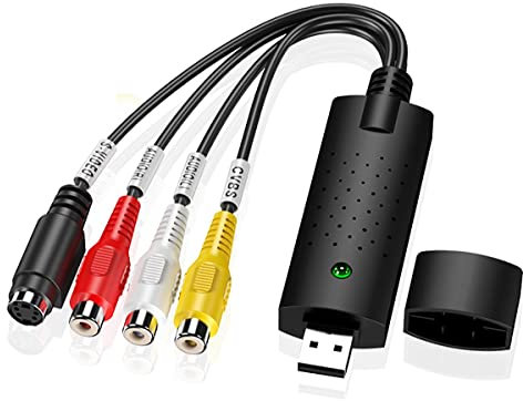 Cartes de Capture Audio vidéo convertissCartes de Capture Audio vidéo convertisseur VHS numérique vidéo Adaptateur USB,convertisseur vidéo convertisseur VHS VCR TV vers DVD appareils Audio