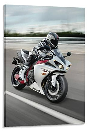 Sportfahrräder, Motorrad-Poster, Yamaha Yzf R1, dekoratives Gemälde, Leinwand, Wandposter und Kunstbild, modernes Familien-Schlafzimmer, Dekoration, Poster, 30 x 45 cm