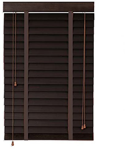 DLLY Jalousien Für Fenster, Venezianische Jalousie Aus Bambus, Jalousien Aus Massivholz, Horizontale Venezianische Jalousette, Holz Rollos, Sonnenschut/uv-Schutz,WxH-120x180cm/47 * 71in