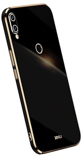 Topme Silikonhülle für Huawei P20 Lite (2018) (5.84 Inches), [handyhülle im Goldrand-Stil] - Schwarz