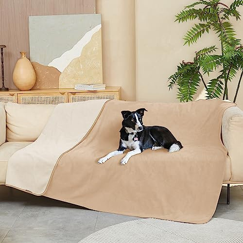 Kritter Planet Liebesdecke Sex Decke Wasserdicht Groß, Waschbar Hundedecke Katzendecke Sofadecke Tagesdecke Sofaschutz Hund Kuscheldecke Wasserdicht für Sofa Bett Couch Auto, XL Decke 150x200, Taupe