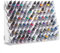 Plydolex Vallejo Acrylic Paint Rack Organizer With 72 Holes for Miniature Set - Wall-Mounted Organizers and Storage - Bottle Holder 15.8x5.1x11.6 Inch