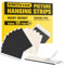Emitever Picture Hanging Strips Heavy Duty, Large 20 Pairs, No Damage Picture Adhesive Strips, Hook and Loop Mounting Tape Black