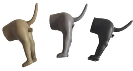 Taicols 3 Stück Zahnpasta für den Hintern des Hundes, Dekoration von Zahnpasta für den Hintern, tragbare Zahnpasta (grau, braun, schwarz)