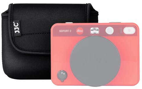 JJC Neoprene Compact Camera Pouch Bag with Velcro Closure for Leica Sofort 2, D-Lux7 D-Lux8 Camera - Black
