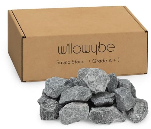 WILLOWYBE Piedra de Sauna, Grado A+, Aproximadamente 35 lb/16 kg, Accesorio para Sauna